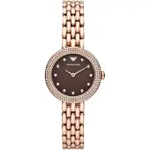 Emporio Armani Dameur AR11418 Rosa Brun/Rosaguldtonet stål Ø30 mm