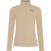 Protest - Fleece dame - Prtgentle 1/4 Zip Active Top Bamboo Beige til UnisexUld - Størrelse S