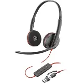 HP Poly Blackwire 3220 USB-C-stereoheadset + USB-C/A-adapter (bulk) (8X228A6)