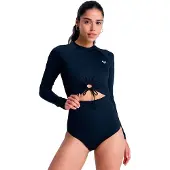 Roxy Beach Essential Langærmet Shorty-våddragt Med Lynlås Bagpå Til Damer