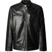 Pepe Jeans Pepe Jeanstil mænd. PM4027262 Sennon-jakke sort (XL), Casual, Læder
