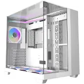 Darkflash TH285 computerkabinet (hvid) + 4 blæsere