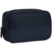 Burberry Textile Makeup Bag In Dark Blue