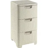 Curver BOOKCASE WITH 3 DRAWERS 3x14L /CREAM