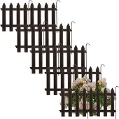 Usorteret Cavatorta Palisade plankefrit hegn bord kant, brun, 10 stk. 30x30 cm