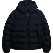 Superdry Superdrytil mænd. M5011905A Quiltet sportsjakke med hætte Navy (XXL), Casual, Polyester, Blå