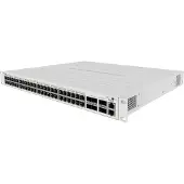 Mikrotik CRS354-48P-4S+2Q+RM - Switch - L3 - 48 x 10/100/1000 (PoE+) + 4 x 10 Gigabit SFP+ + 2 x 40 Gigabit QSFP+ - desktop, monterbar på stativ - PoE+ (700 W)