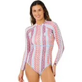 Rip Curl Coastal Instincts Upf Langærmet Shorty-våddragt Med Lynlås Bagpå Til Damer