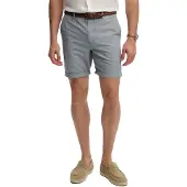 Superdry Superdrytil mænd. M7110487A Shorts Premium Textured Chino blå (32), Casual, Bomuld