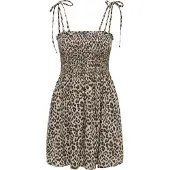ONLY Sommerkjole 'ONLEmmia' beige / lysebrun / sort