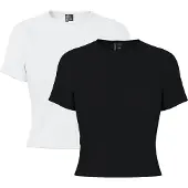 Pieces Shirts 'PCAmelia' sort / hvid
