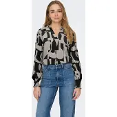 ONLY Bluse 'ONLMette' beige / sort