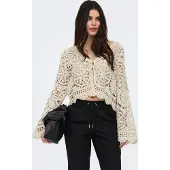 ONLY Cardigan 'ONLWaterly' ecru