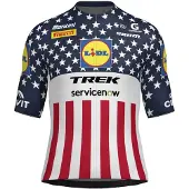 Santini Lidl Trek Usa National Champion Kortærmet Trøje