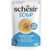 Schesir Økonomipakke Kattesuppe 24 x 40 g - Tun og blæksprutte
