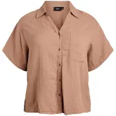 Zizzi Bluse 'Vivu' mokka
