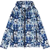 Armani Exchange A|X Armani Exchangetil mænd. XM002795AF18579FB463 Printet jakke blå (M), Casual, Polyester