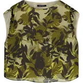 Armani Exchange A|X Armani Exchangetil kvinder. XW002302AF21554F7137 Boxy bluse (XS), Casual, Grøn, Viscose, Uden ærmer/stropper