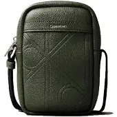 Calvin Klein Emblem Aop Emboss Slim Reporter Skuldertaske