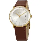 Junghans 27/7002.02 Max Bill Sølvfarvet/Læder Ø38 mm