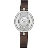 Chopard Dameur 204292-1301 Happy Diamonds Hvid/Satin Ø25.8 mm