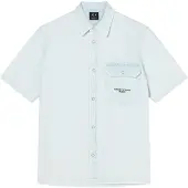 Armani Exchange A|X Armani Exchangetil mænd. XM002266AF22638FB380 Hvid bomuldsskjorte (L), Casual, Korte ærmer