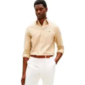 Tommy Hilfiger Linen Blend Solid T-shirt Med Lange ærmer