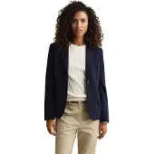 Gant Ganttil kvinder. 4770330 Americana Slim Fit i marineblå piqué (38), Casual, Bomuld, Klassisk