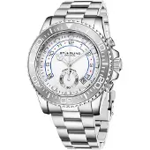 Stührling Original Herreur 3966.1 Aquadiver Hvid/Stål Ø42 mm