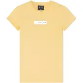 Armani Exchange A|X Armani Exchangetil kvinder. XW002327AF10358U2149 Gul strikket T-shirt (M), Casual, Bomuld, Korte ærmer