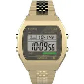 Timex TW2V74300 T80 LCD/Gul guldtonet stål