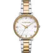 Michael Kors Dameur MK4918 Pyper Hvid/Gul guldtonet stål Ø38 mm
