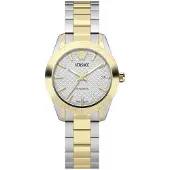 Versace Dameur VESCA0424 Greca Hvid/Gul guldtonet stål Ø35 mm