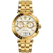 Versace Herreur VE1D01920 Aion Sølvfarvet/Gul guldtonet stål Ø45 mm