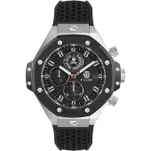 Philipp Plein Herreur PWLFA0225 Newness Sort/Gummi Ø45 mm
