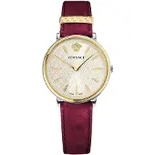 Versace Dameur VE8100719 V Circle Guldfarvet/Læder Ø38 mm