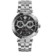 Versace Herreur VE1D02623 Aion Sort/Stål Ø45 mm