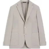 BOSS Slim fit blazer i mikromønstret ny uld