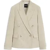 BOSS Regular fit blazer i tekstureret, forspundet stof