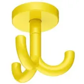 Haefele Drejelig loftkrog med 3 kroge i sennepsgul kunststof