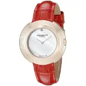 Akribos XXIV Dameur AK876RD Diamond Sølvfarvet/Læder Ø36 mm