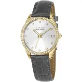Jacques Lemans Dameur LP-133K La Passion Sølvfarvet/Læder Ø35 mm