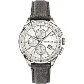 Versace Herreur VEBJ00118 Glaze Sølvfarvet/Læder Ø44 mm
