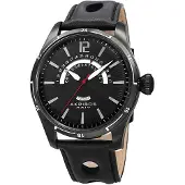 Akribos XXIV Herreur AK850BK Sort/Læder Ø46 mm