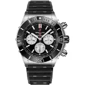 Breitling Herreur AB0136251B1S1 Super Chronomat B01 44 Sort/Gummi