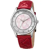 Akribos XXIV Dameur AK925PK Diamond Flerfarvet/Læder Ø37 mm