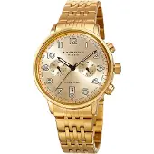 Akribos XXIV Herreur AK942YG Guld/Gul guldtonet stål Ø42 mm