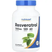 Nutricost , Resveratrol, 700 mg, 120 Kapsler (350 mg per Kapsel)