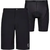 SCOTT - MTB tøj - Vertic LT W/Pad Shorts M Black til Unisex - Størrelse M - Sort