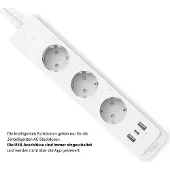 TP-LINK Tapo P300, 3 AC stikkontakt(er), Type F (CEE 7/4), 1,5 m, Kabel & trådløs, Hvid, Hvid